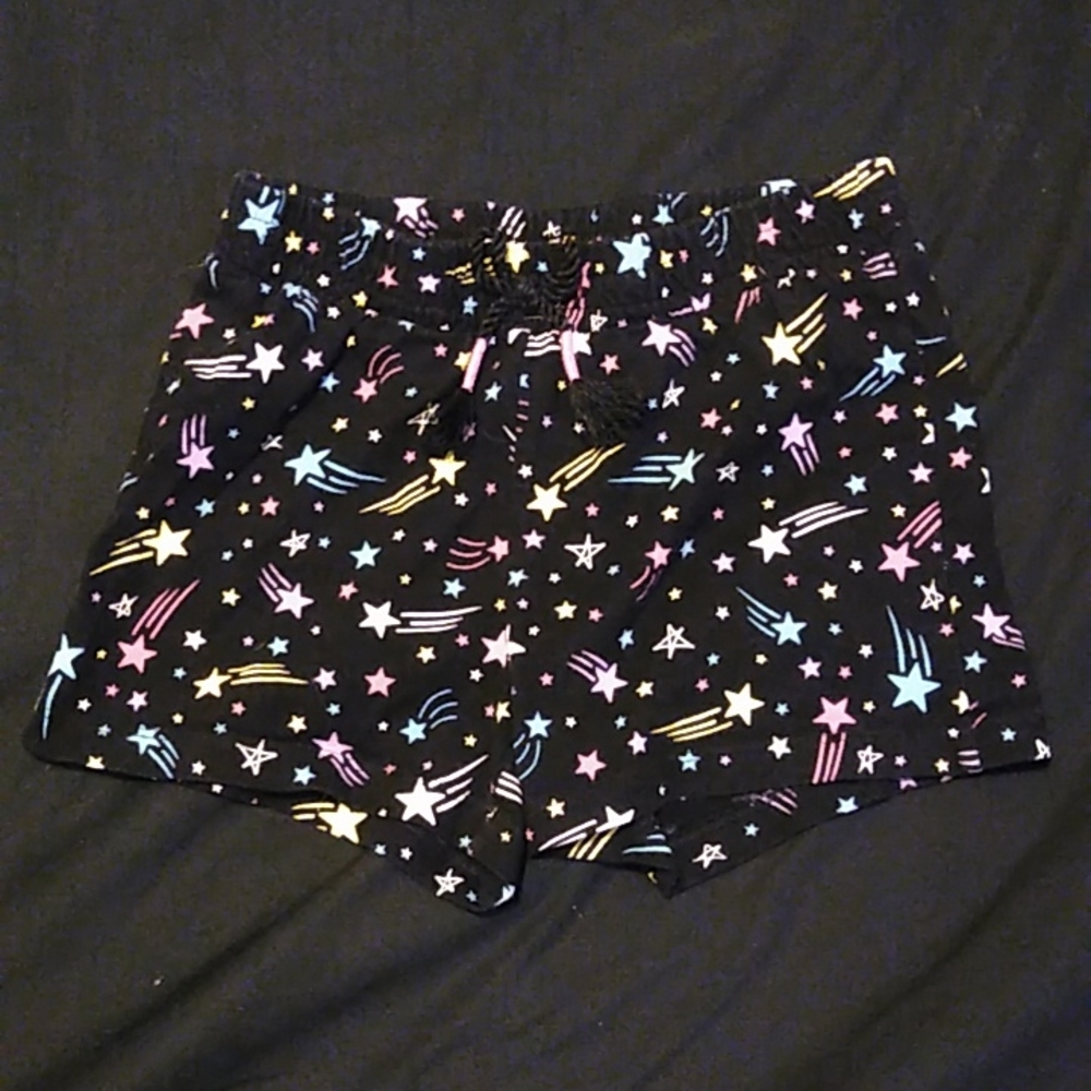 Wander Nation size 7-8 black multicolored shooting stars like new!